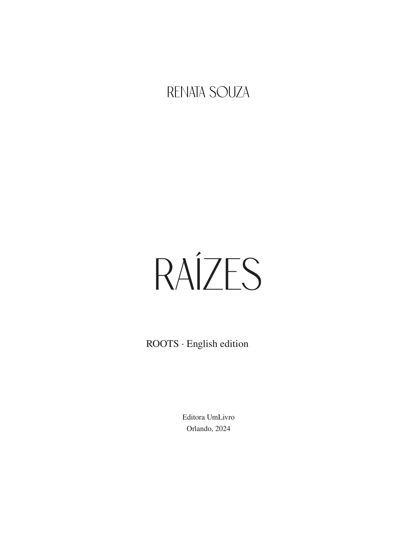 Cover of Raízes by Renata Souza.
