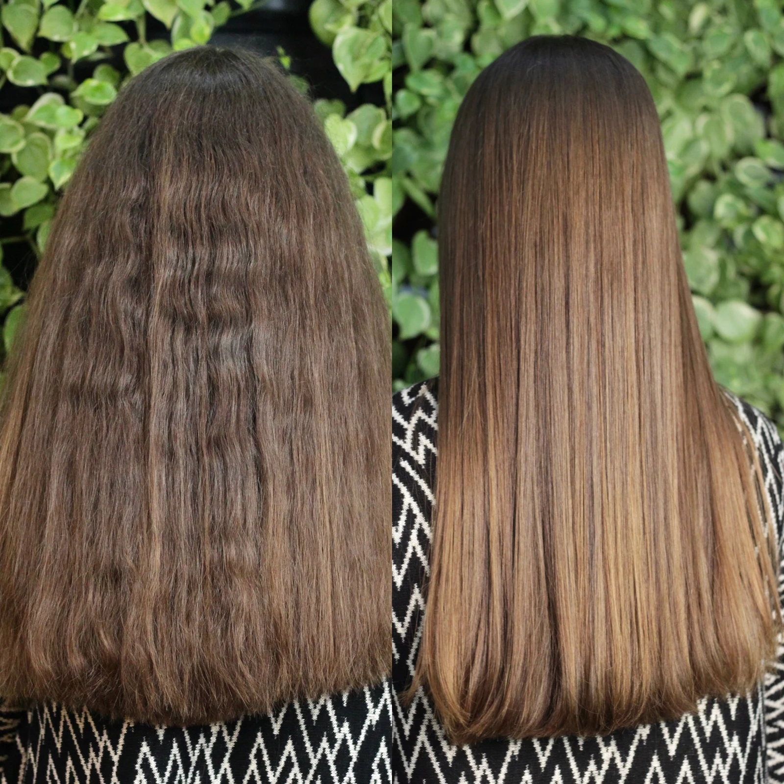 Comparação de antes e depois de Verniz